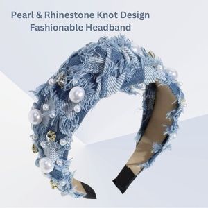 122 - Jean Headband with Pearls & Rhinestones